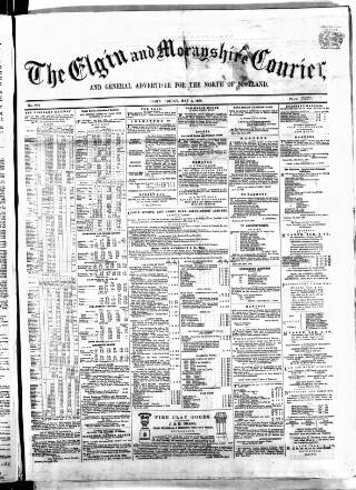 cover page of Elgin Courant and Morayshire Advertiser published on May 4, 1866