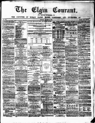 cover page of Elgin Courant and Morayshire Advertiser published on August 2, 1872