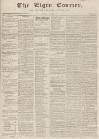 cover page of Elgin Courier published on May 2, 1845