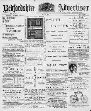 cover page of Luton Times and Advertiser published on May 4, 1900