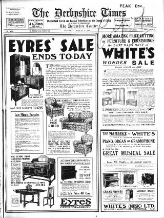 cover page of Derbyshire Times published on August 2, 1930