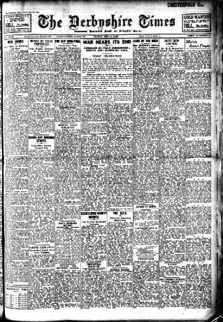 cover page of Derbyshire Times published on May 4, 1945