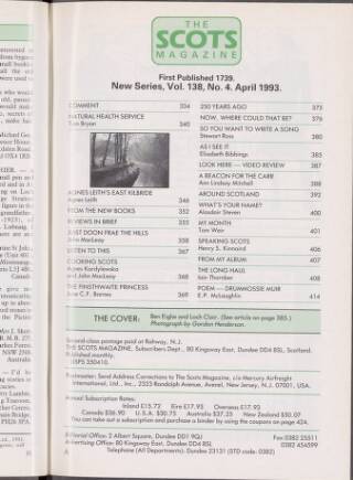cover page of The Scots Magazine published on April 1, 1993