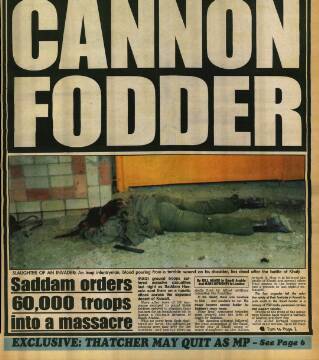 cover page of Daily Mirror published on February 2, 1991