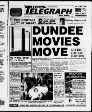 cover page of Dundee Evening Telegraph published on May 4, 1998