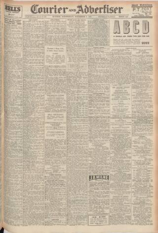 cover page of Dundee Courier published on November 2, 1955