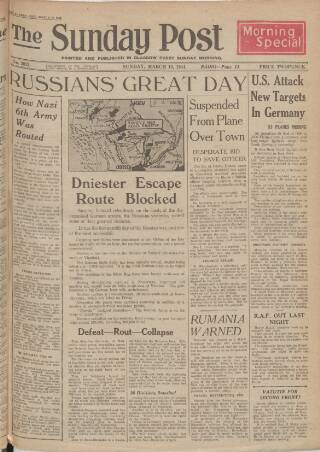 cover page of Sunday Post published on March 19, 1944