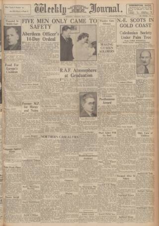 cover page of Aberdeen Weekly Journal published on April 1, 1943