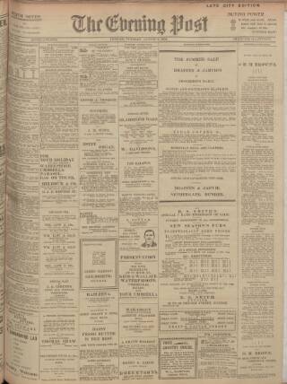 cover page of Dundee Evening Post published on August 2, 1904