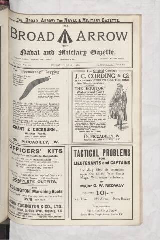 cover page of Broad Arrow published on June 18, 1915