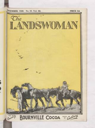 cover page of Landswoman published on November 1, 1920