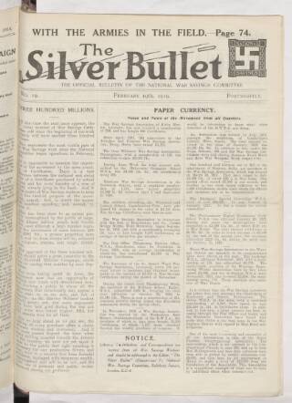 cover page of Silver Bullet published on February 19, 1919