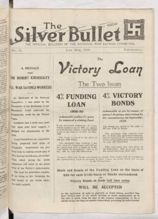 cover page of Silver Bullet published on June 18, 1919