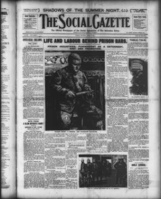 cover page of Social Gazette published on June 18, 1898