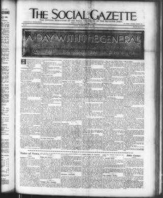 cover page of Social Gazette published on June 18, 1904