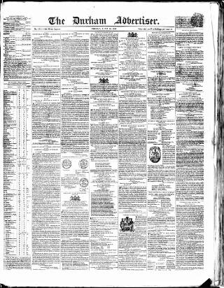 cover page of Durham County Advertiser published on June 18, 1847