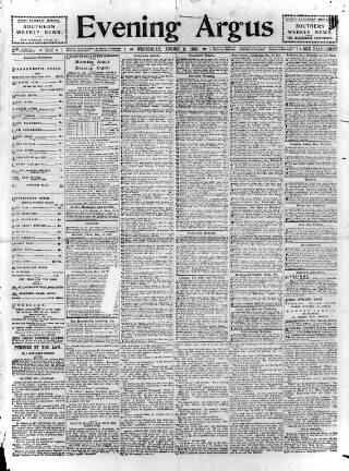 cover page of Brighton Argus published on August 2, 1899