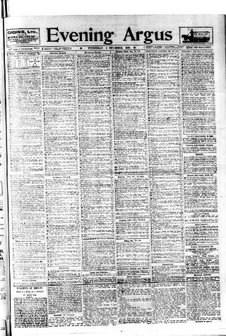 cover page of Brighton Argus published on November 2, 1910
