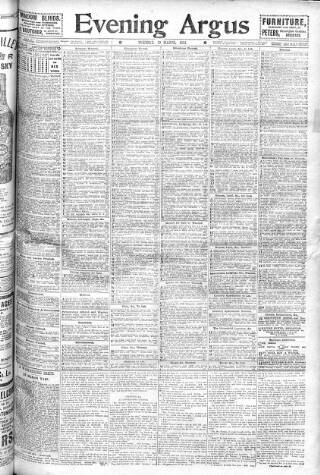cover page of Brighton Argus published on March 19, 1912