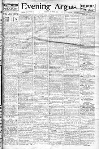 cover page of Brighton Argus published on June 18, 1912
