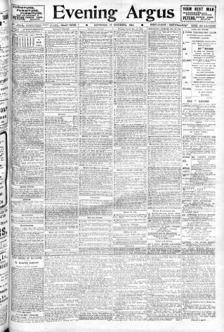 cover page of Brighton Argus published on December 14, 1912