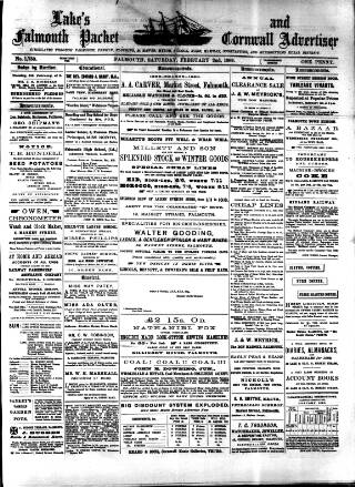 cover page of Lake's Falmouth Packet and Cornwall Advertiser published on February 2, 1889