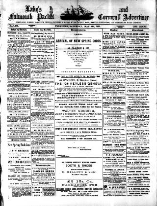 cover page of Lake's Falmouth Packet and Cornwall Advertiser published on May 4, 1889