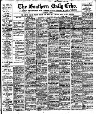 cover page of Southern Echo published on May 2, 1902