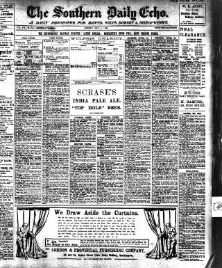 cover page of Southern Echo published on May 4, 1908