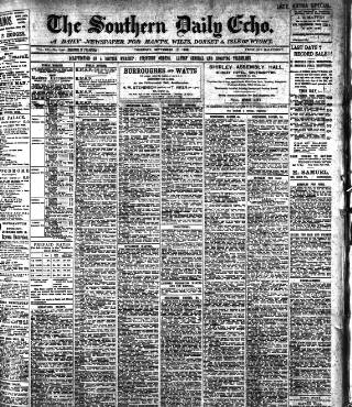 cover page of Southern Echo published on September 17, 1908