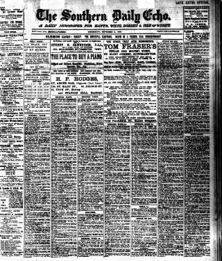 cover page of Southern Echo published on November 2, 1910