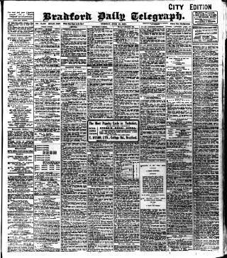 cover page of Bradford Daily Telegraph published on June 18, 1907
