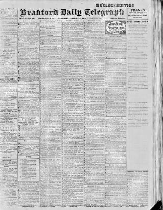 cover page of Bradford Daily Telegraph published on February 2, 1916