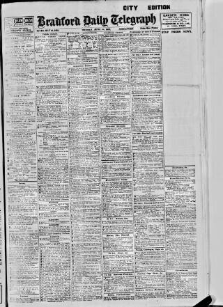 cover page of Bradford Daily Telegraph published on June 18, 1917