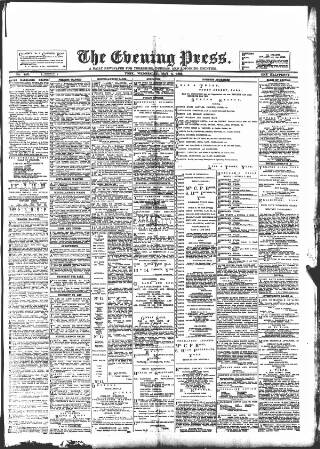 cover page of Yorkshire Evening Press published on May 4, 1898