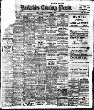 cover page of Yorkshire Evening Press published on September 17, 1910