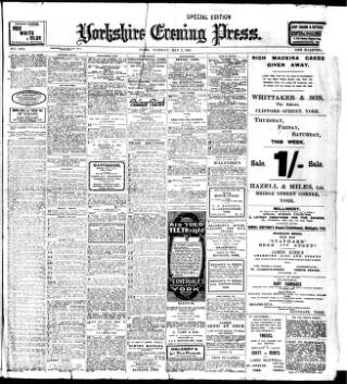cover page of Yorkshire Evening Press published on May 2, 1911
