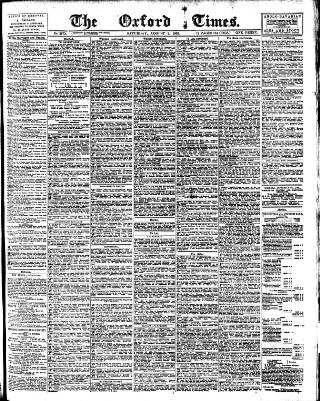 cover page of Oxford Times published on August 2, 1902