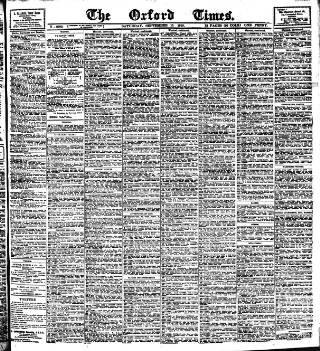 cover page of Oxford Times published on September 17, 1910