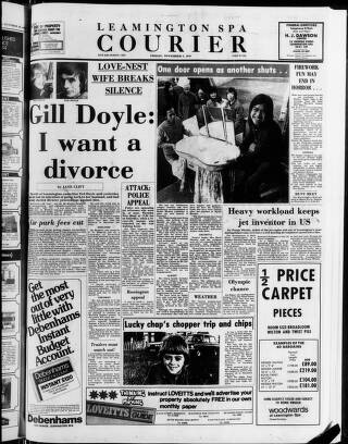 cover page of Leamington Spa Courier published on November 2, 1979