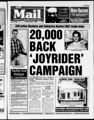 cover page of Hartlepool Northern Daily Mail published on May 2, 1995