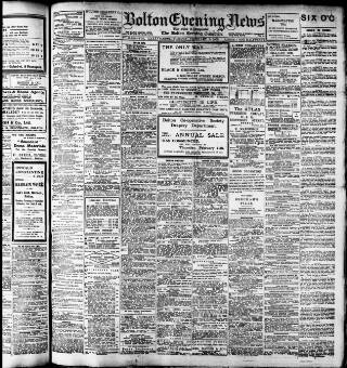 cover page of Bolton Evening News published on February 2, 1909