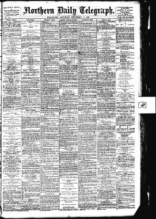 cover page of Northern Daily Telegraph published on September 17, 1892