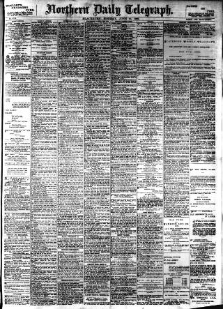 cover page of Northern Daily Telegraph published on June 18, 1900