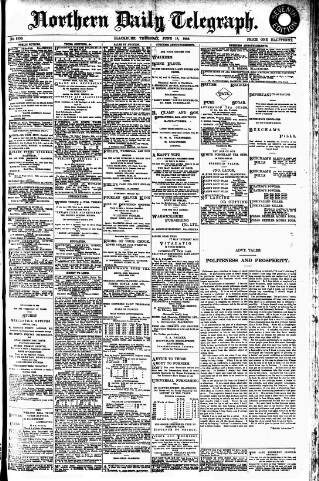 cover page of Northern Daily Telegraph published on June 18, 1903