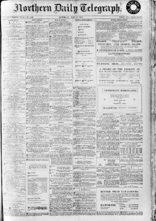 cover page of Northern Daily Telegraph published on May 2, 1914