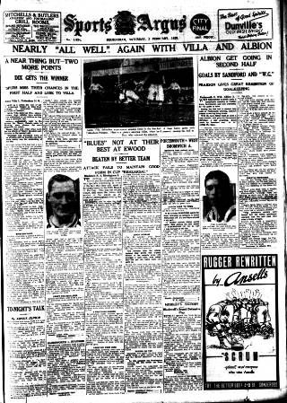 cover page of Sports Argus published on February 2, 1935