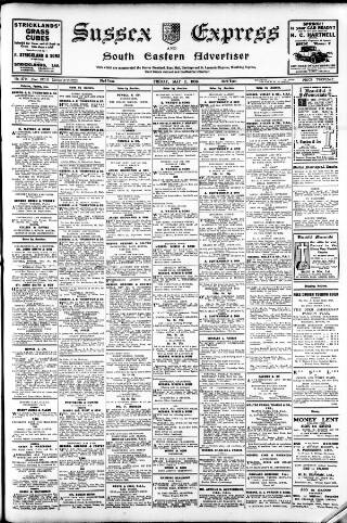 cover page of Sussex Express published on May 2, 1930