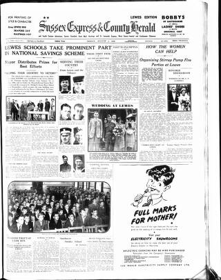 cover page of Sussex Express published on August 2, 1940