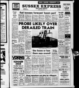 cover page of Sussex Express published on June 18, 1976